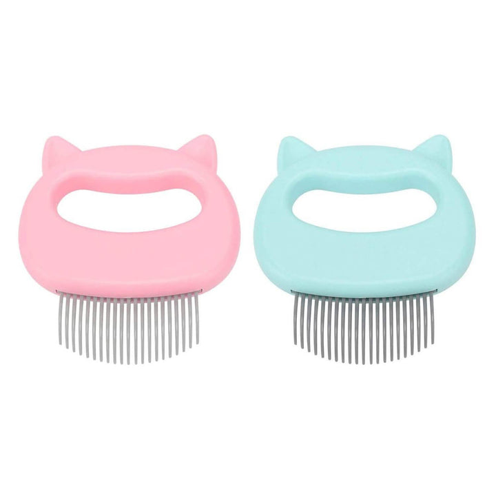 2-Pack: Pet Hair Removal And Massaging Shell Comb Brush For Grooming And Shedding