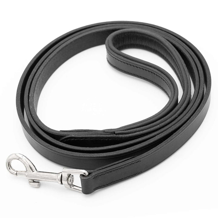 Jeffers Black Padded Leather Pet Leash
