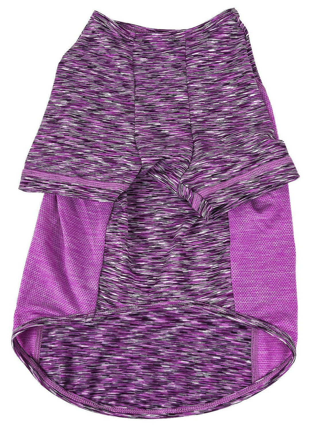Pet Life ® Active 'Warf Speed' Heathered Ultra-Stretch Yoga Fitness Dog T-Shirt
